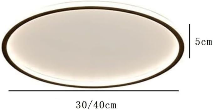 Flush Mount Ceiling Light Modern Nordic Ultra Thin Round Design Dimmable Acrylic Shade Iron Body Minimalist Lighting Fixture for Kitchen Bedroom or Living Room(White,40CM)