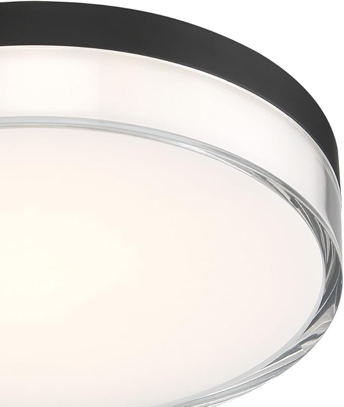 Minka Lavery 749-2-66A-L Vantage LED Flush Mount, 1-Light, 16 Total Watts, 7-in H x 1.5-in W, Coal Black