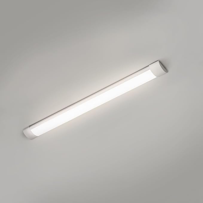 1 Packs 3FT LED Batten Light, Slim Ceiling Surface Mounted Light, 30W, 4000K, IP20, LED Ceiling Lamp for Garage, Shop, Hallway, Office, Market