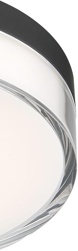 Minka Lavery 749-2-66A-L Vantage LED Flush Mount, 1-Light, 16 Total Watts, 7-in H x 1.5-in W, Coal Black