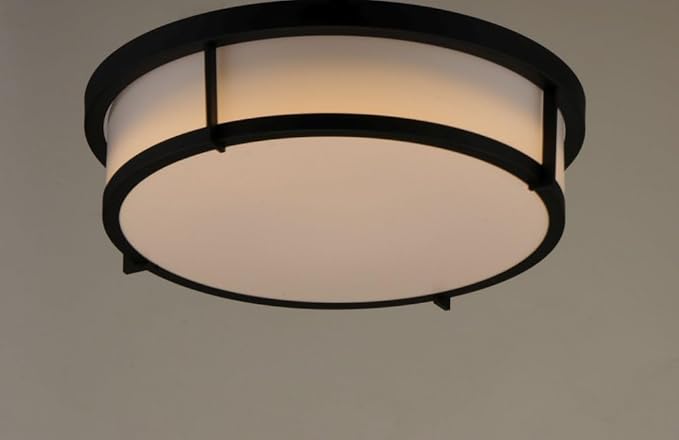 Maxim Lighting Rogue 3-Light Flush Mount | Satin Brass Finish | Polycarbonate Shade | Hallway Flush Mount Ceiling Light | 10270WTSBR