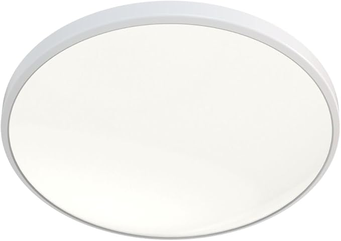 Juno 14 Inch Round LED Flush Mount Ceiling Light, Low Profile Modern Ceiling Light Fixture, Selectable 2700K/3000K/3500K/4000K/5000K Color Temperature, Dimmable, White (FMLR 14IN SWW5 90CRI WBT M4)