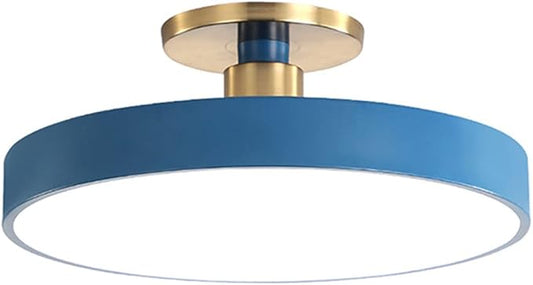 CHENKUI Macaron Ceiling Light LED Half Flush Mount Modern Ceiling Lamp Fixture Three-Tone Light (3000K/4500K/6000K) Ceiling Lighting Easy Installation of Round Lights for Entrance