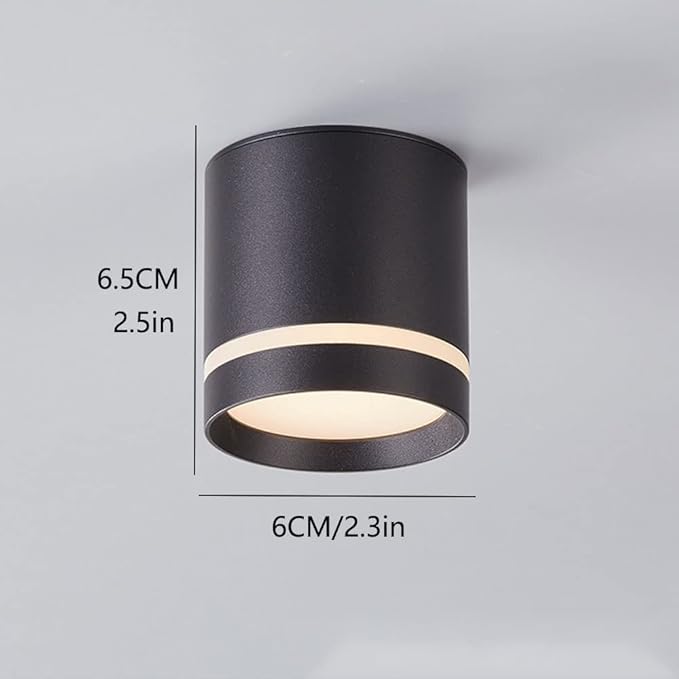 Minimalist Ceiling Downlight Cylinder LED Ceiling Light Aluminum Anti-Glare Ceiling Light Fixture Indoor Mini Ceiling Lamp for Corridor Living Room Bedroom