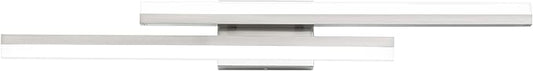 PRESDE 32 Inch LED Bathroom Vanity Light Bar, Modern Brushed Nickel Bath Lighting Fixture Over Mirror Dimmable
