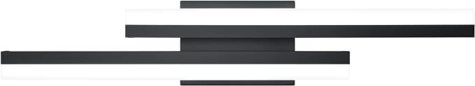 PRESDE 24 Inch LED Vanity Light Bar, Modern Black Bathroom Lighting Fixture Over Mirror