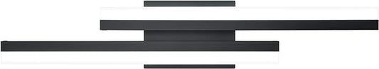 PRESDE LED Bathroom Vanity Light Modern Black 24 Inch LED Wall Lighting Fixture Over Mirror 3CCT