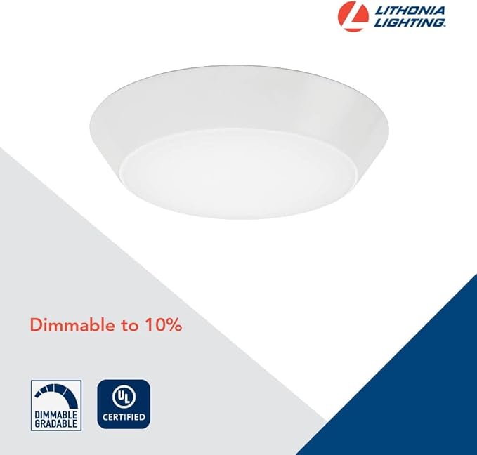 Lithonia Lighting FMML 13 840 FMML 13-Inch Round 120 Volts Versi Lite LED Flush Mount,0-10 Volt Dimming, White