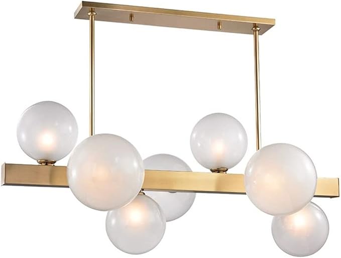 Hinsdale 7-Light Island Pendant - 21.25 Inches Wide by 17.75 Inches High-Aged Brass Finish