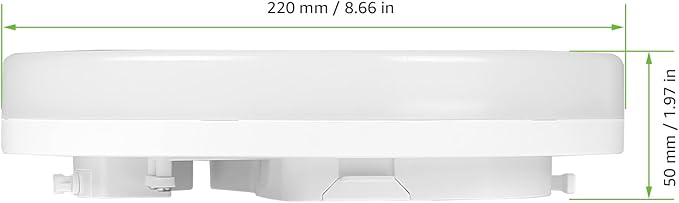 Lepro 8.7 inch Flush Mount LED Ceiling Light for Bathroom, Waterproof, 5000K Daylight White, 1500 LM 15 watt, 120 watt Equiv. Round Flat Low Profile Ceiling Fixture for Laundry, Kitchen, Hallway