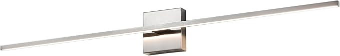Bathroom Lighting Fixtures Over Mirror - 39 Inch Brushed Nickel Vanity Lights for Bathroom 28W Dimming LED Vanity Light Bar 3500K Modern Wall Sconce Lighting for Mural