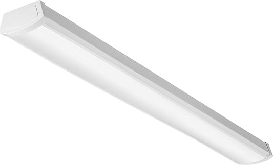 Lithonia Lighting 4 Foot LED Light Fixture, Low-Profile LED Wraparound Flush Mount Ceiling Light, 3500K Neutral White, MVOLT, 48-Inch (FMLWL 48 835 ZT MVOLT)