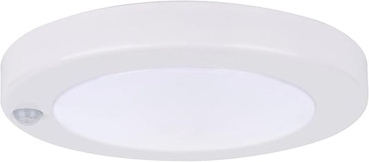YoonLIT Flush Mount PIR Motion Sensor LED Ceiling Light, 6.2 Inch 10.5W 800 Lumen, Motion Activated Ceiling Fixture for Closet, Garage, Doorway, Stairway, Hallway, White Finish 3000K 1-Pack