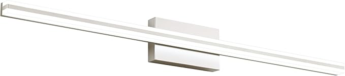 SOLFART Bathroom Vanity Light Nickel 25W 40 Inch Modern LED Bathroom Light Fixtures Over Mirror Dimmable Wall Lights