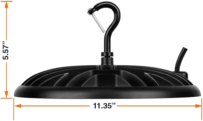SYLVANIA ValueLED UFO LED High Bay Light, 150W, 16500 LMS, 80 CRI, 5000K, Daylight, Black, 120V with 6' Cord/Plug, High Bay Led Shop Lights for Commercial Factory Barn Garage, UL Listed-6 Pack (67260)