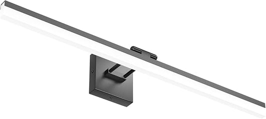 Ralbay 32" Matte Black Bathroom Vanity Light - 18W Adjustable Modern LED Lighting Fixture for Bathroom (6000K Cool White Light)