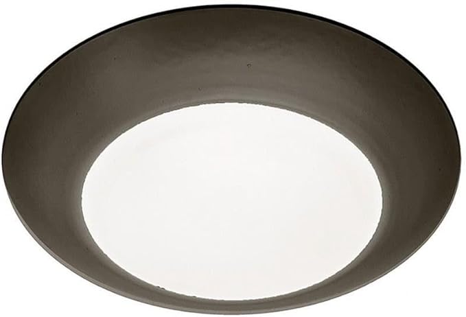 WAC Lighting Disc 4in LED Round Flush Mount with Recessed Retrofit Kit 3000K CCT 12W 725 Lumens in Bronze