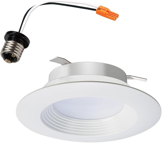 HALO LT 4 Inch LED Recessed Lights Trim 5000K, Dimmable Baffle Can Light, Title 20 Compliant -LT460WH6950R-CA