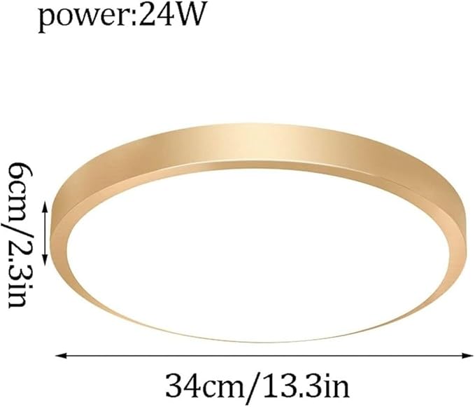 KISAD Modern and Minimalism Ceiling Lamp Ultra-Thin Circular Flush Mount Ceiling Light Acrylic Lampshade Ceiling Light Fixture for Bedroom(White,34cm)