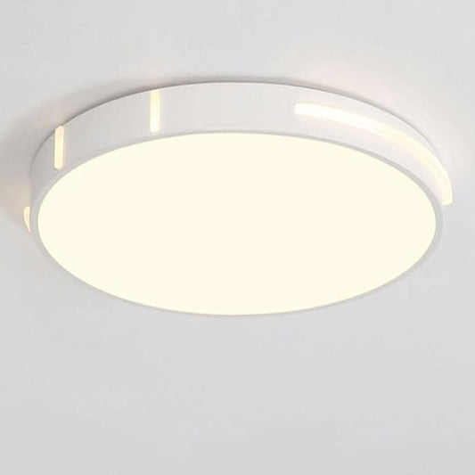 Modern Minimalist Ceiling Lamps Metal and Acrylic Flat Lighting Black and White Circular Ceiling Lights Suitable for Bedrooms and Study Rooms