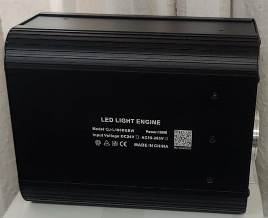 AKEPO 100W Twinkle Fiber Optic Light Engine Only, High Brightness RGBW Twinkle + Music Activated + Bluetooth APP Control + 28-Key Remote Control for Car Home Starlight Headliner