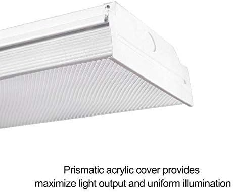 ANTLUX 2FT LED Wraparound Light, 20W Flush Mount LED Garage Shop Lights, 2400LM, 4000K Neutral White, 2 Foot Commercial Linear Ceiling Lighting Fixture for Kitchen, Laundry, Workshop, Closet, 4 Pack