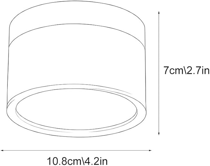 4.2-Inch Macaron Style Ceiling Light, Nordic Modern Ceiling Light Fixture, 15W LED Mini Cylinder Minimalist Close to Ceiling Lamp for Bedroom Hallway Entryway Kitchen Foyer Office