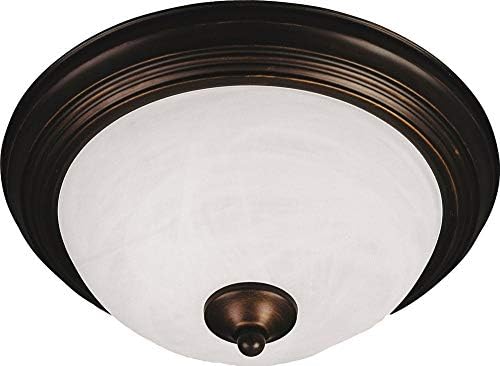 Maxim Lighting Essentials 3-Light Flush Mount | Rubbed Bronze Finish | Transitional Flush Mount | Ideal for Bedrooms, Hallways & Entryways | Dimmable | 5842MROI