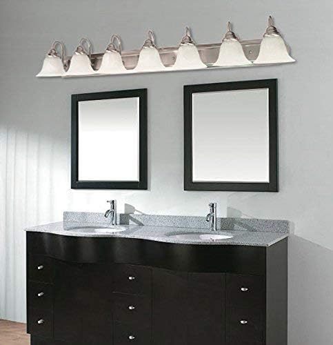 Nuvo Lighting 60/3283 Traditional Seven Light Vanity from Ballerina Collection in Pwt, Nckl, B/S, Slvr. Finish