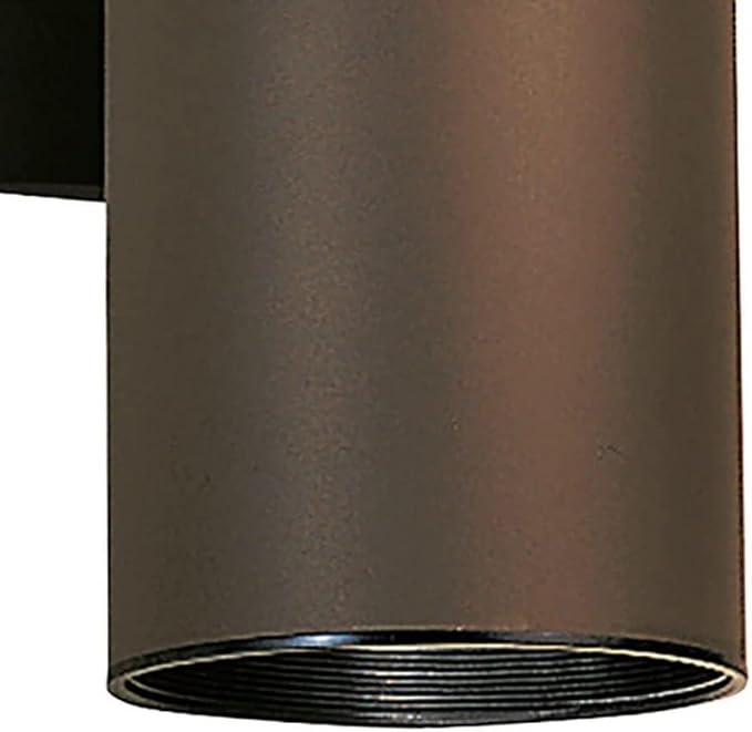 Kichler Cylinders 15" 2-Light Outdoor Cylinder Wall Sconce in Architectural Bronze, (15" H x 5.75 W), 9246AZ