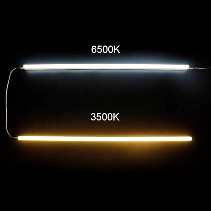 LightingWill 10 Pack LED Shop Light 4FT, Daylight White 6000~6500K, 20W, Linkable T5 Integrated Fixture, Utility LED Ceiling Light and Under Cabinet, Corded Electric with Built-in ON/Off Switch