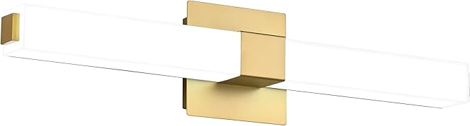 ZUZITO Gold Bathroom Light Fixtures - 24 inch LED Vanity Lights 18W - Modern Bathroom Lights Over Mirror Cool White Light