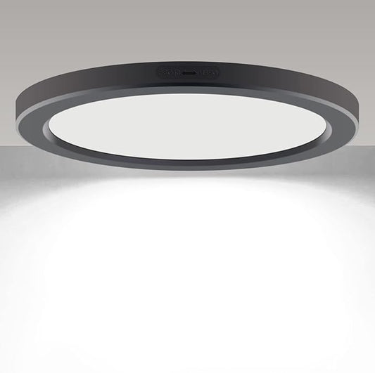 7 inch Flush Mount LED Ceiling Light Dimmable Ultra Slim 0.63'' Thick Round Flat Ceiling Lamps 5000K Daylight LED Ceiling Lights for Kitchen,Bathroom,Basement ETL Listed 1 Pack(Black)