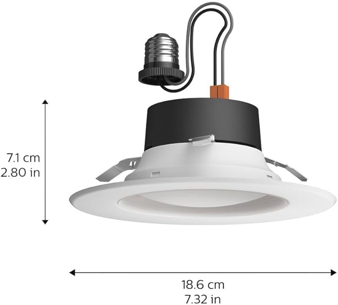 Philips Hue Smart Retrofit Recessed 5/6 Inch LED Downlight 1 Pack - White & Color Ambiance Color-Changing Light 1100LM - Control with Hue App - Compatible with Alexa, Google Assistant & Apple Homekit