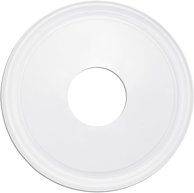 EIFHYT Molded Nylon Ceiling Medallion for Light Fixtures and Ceiling Fans 13"OD x 4"ID x 1-1/8"P (Fits Canopies up to 10-1/4") White
