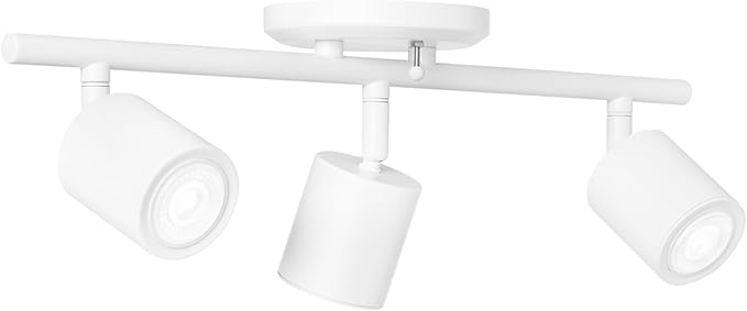 Amazon Basics 3-Light Track Lighting Kits, 20W x 5D x 7H in, 1 Pack, White