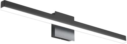 Joossnwell Modern Vanity Light Fixtures Matte Black Aluminum Bar Lighting for Bathroom Lights Over Mirror 31.5" inch LED Wall Lamp Sconce 20W 6000K