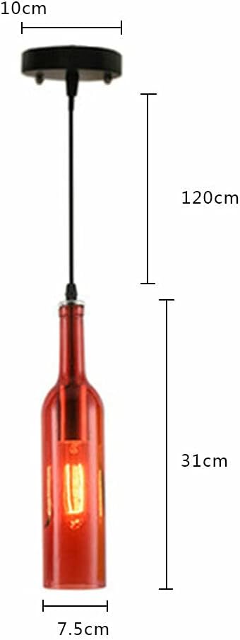 8-Head Colorful Beer Bottle Chandelier, Industrial Ceiling Light Vintage Pendant Lamp, Wine Glass Bottle Chandelier Pendant Lighting Fixture Hanging Lamp Height Adjustable, E27 Lamp Holder