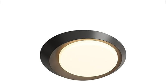 Minimalist Luxury Black Ceiling Lamp with Acrylic Shade Flat Lighting Simple Round Ceiling Lights Suitable for Bedrooms and Study Rooms