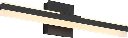 Joossnwell LED Vanity Lights for Bathroom Modern Black Bathroom Light Fixtures Over Mirror Bath Wall Lamp 23.62 inch Long 22W Warm Light 3000K