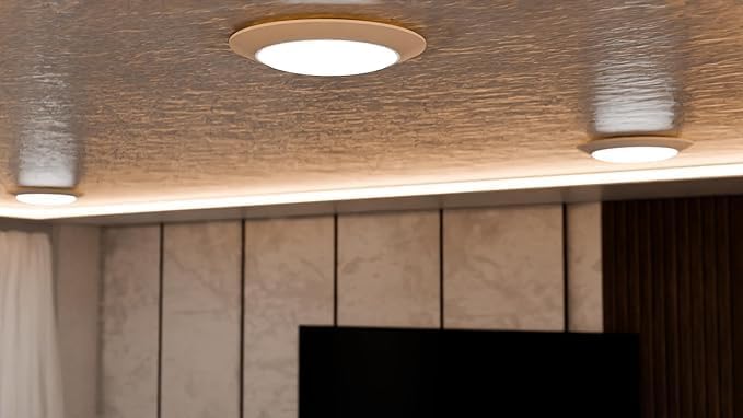 7.5" Flush Mount Ceiling Light Fixture (1 Pack) - 16.5W, 1500Lm, 120V, 6000K Modern Kitchen LED Ceiling Lamp | Wet Location Dimmable LED Light | ETL, 4/6" J-Box