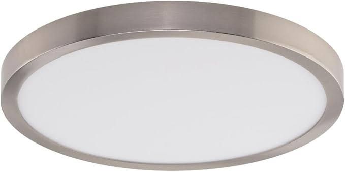 Builder Essential Round LED 11in Flush Mount 21W 2,050 Lumens with 5-CCT Selectability 2700-3000-3500-4000-5000K in Brushed Nickel