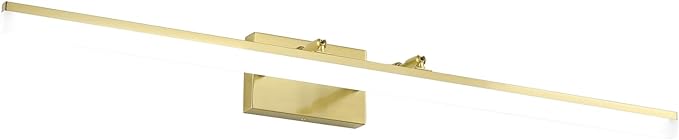 Aipsun Brushed Brass Vanity Light Fixtures 40inch Modern LED Bathroom Fixtures Gold Vanity Lighing for Bathroom Wall Light Fixtures 5500K