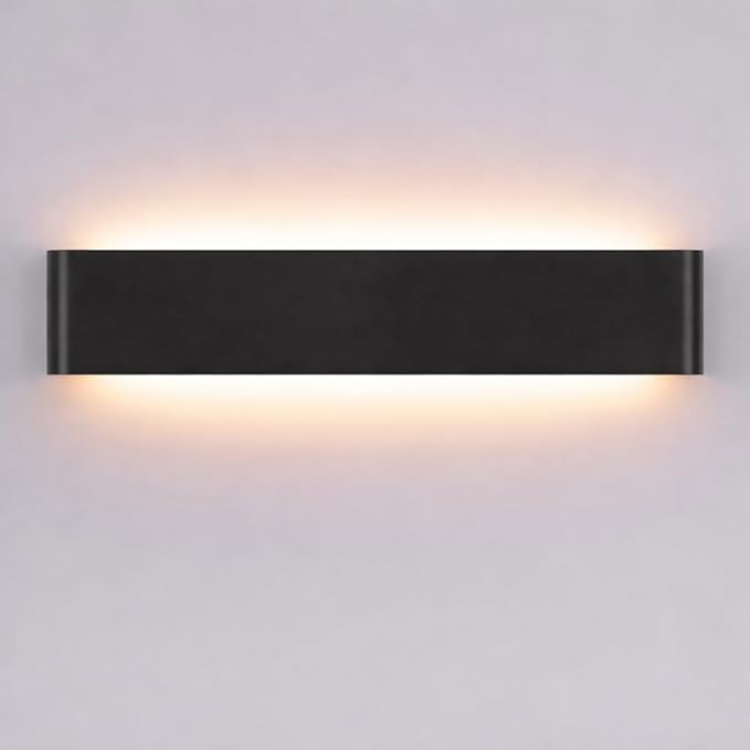 5 CCT (3000K-6500K) Adjustable Dimmable Wall Lamp 32W Modern Black LED vanity light Up and Down Wall Lighting 32.6 Inch Indoor Wall Sconce for Bedroom Staircase Hallway Dressing Table 1 Pack