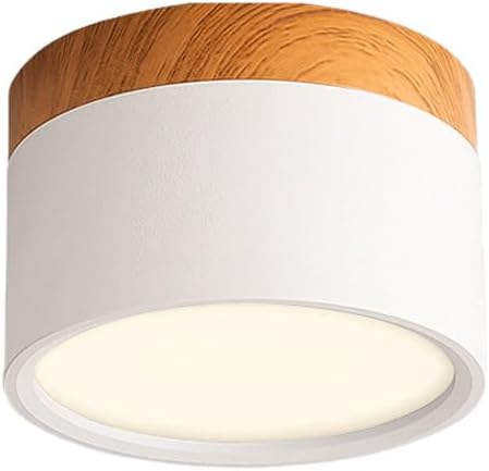 4.2-Inch Macaron Style Ceiling Light, Nordic Modern Ceiling Light Fixture, 15W LED Mini Cylinder Minimalist Close to Ceiling Lamp for Bedroom Hallway Entryway Kitchen Foyer Office