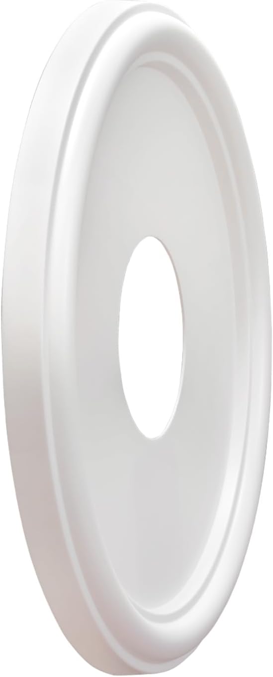 EIFHYT Molded Nylon Ceiling Medallion for Light Fixtures and Ceiling Fans 13"OD x 4"ID x 1-1/8"P (Fits Canopies up to 10-1/4") White