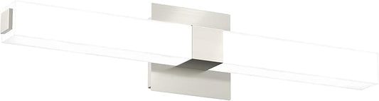 ZUZITO LED Vanity Light 24.2" Frosted White Acrylic Brushed Nickel for Bathroom Vanity Lighting Fixtures Cool White 6000K