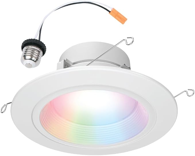 HALO 5/6" Smart Wi-Fi Recessed LED Light Powered by WiZ Pro, Dimmable Full Color w/ SpaceSense® Motion, Smart Home Ready - RL56069WZRGBWWHR