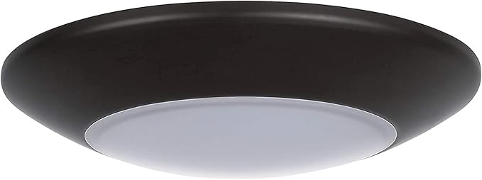 LUNABODE 6 Inch Dimmable LED Flush Mount Ceiling Light - (6 Pack) | 10.5W/85W Equivalent/5000K | Stylish LED Ceiling Light | Light Fixture for Kitchen/Garage/Bathroom | Bronze Trim | Bright White