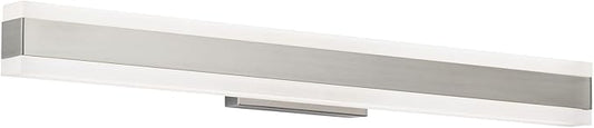 Modern Forms Cinch 25in LED Bathroom Vanity or Wall Light 3-CCT 2700K-3000K-3500K Set to 3500K in Brushed Nickel